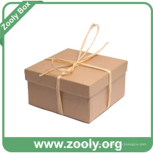 Natürliches Braun Kraftpapier Karton Geschenkbox mit Deckel